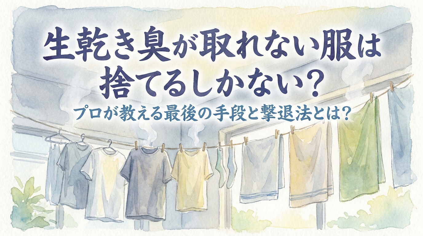 生乾き臭が取れない服は捨てるしかない?プロが教える最後の手段と撃退法とは?