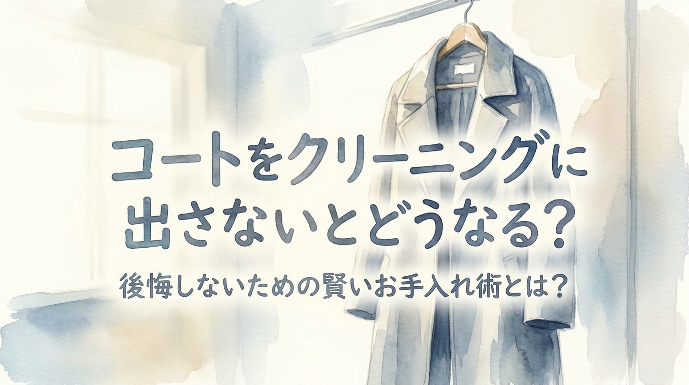 コートをクリーニングに出さないとどうなる?後悔しないための賢いお手入れ術とは?