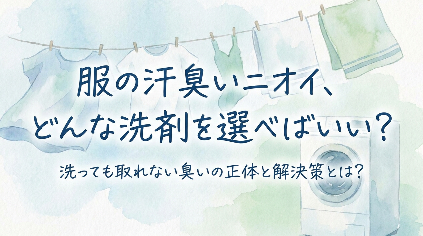 服の汗臭いニオイ、どんな洗剤を選べばいい?洗っても取れない臭いの正体と解決策とは?